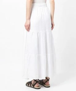 Faithfull The Brand ‘Cavaretta’ Linen Wrap Midi Skirt Clothing