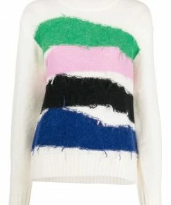 Baum Und Pferdgarten'Cecilee' Frayed Stripe Knit Sweater Clothing