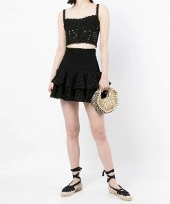 Charo Ruiz Clothing Black 'Tessa' Crop Top