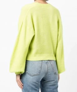 Baum Und Pferdgarten Lime 'Chasmeen' Puff Sleeve Cardigan Clothing