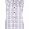 Ganni 'Checked Sleeveless Shirt'