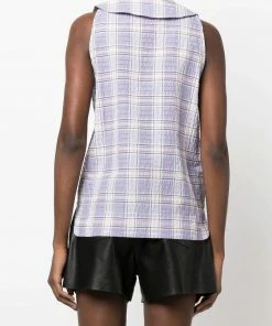 Ganni 'Checked Sleeveless Shirt' 10 Ganni 'Checked Sleeveless Shirt'