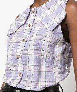 Ganni 'Checked Sleeveless Shirt' 11 Ganni 'Checked Sleeveless Shirt'