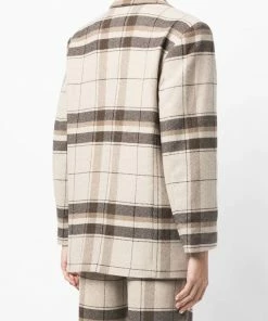 Anine Bing Clothing Checked ‘Quinn’ Wool Blazer