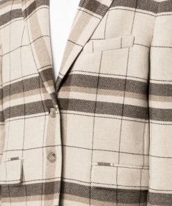 Anine Bing Clothing Checked ‘Quinn’ Wool Blazer