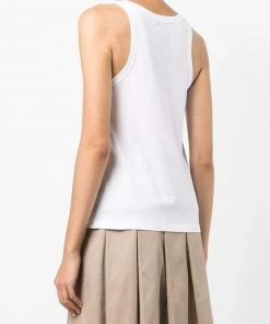 Studio Nicholson White 'Circa' Jersey Racer Vest New In