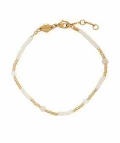 ANNI LU Ecru ‘Clemence’ Beaded Bracelet Accessories