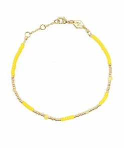 ANNI LU Yellow ‘Clemence’ Beaded Bracelet