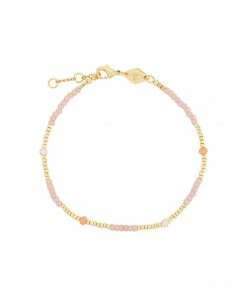 ANNI LU Light Pink ‘Clemence’ Beaded Bracelet