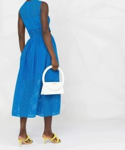 Self Portrait 'Cotton Broderie Anglaise Midi Dress'