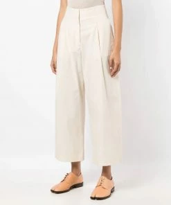 Studio Nicholson Cream 'Dordoni' Voluminous Pleated Pants 14 Studio Nicholson Cream 'Dordoni' Voluminous Pleated Pants