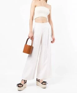 Faithfull The Brand Cream 'Malta' Wide Leg Trousers