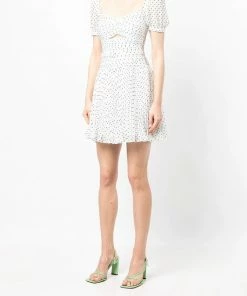 Self Portrait Clothing 'Crinkle Chiffon Dot Mini Dress'
