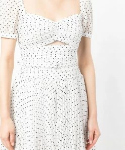 Self Portrait Clothing 'Crinkle Chiffon Dot Mini Dress'