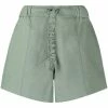 Ganni Green 'Crinkled Drawstring Detail Shorts'