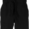 Ganni Black 'Crinkled Drawstring Detail Shorts'