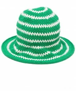 Faithfull The Brand New In Green 'Crochet Bucket Hat'