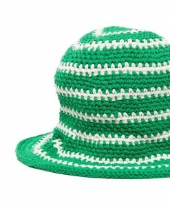 Faithfull The Brand New In Green 'Crochet Bucket Hat'