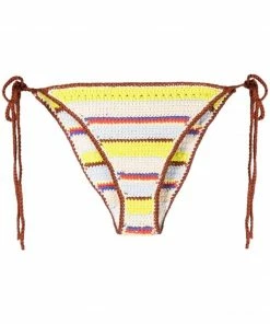 Ganni 'Crochet Striped Bikini Bottoms'