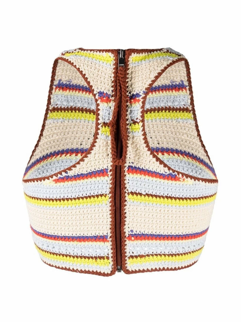 Ganni 'Crochet Striped Bikini Top' 4 Ganni 'Crochet Striped Bikini Top'