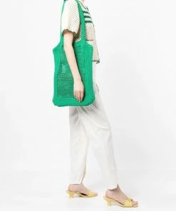 Faithfull The Brand New In Green 'Crochet Tote Bag'