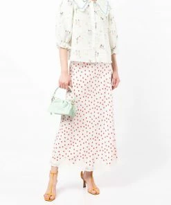 Rixo London 'Crystal' Polka Dot Slip Skirt