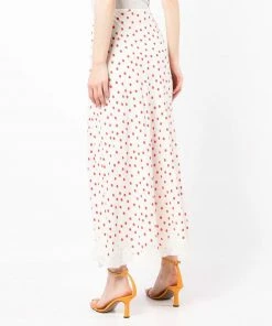 Rixo London 'Crystal' Polka Dot Slip Skirt