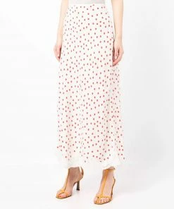 Rixo London 'Crystal' Polka Dot Slip Skirt
