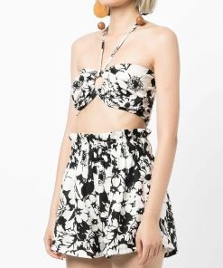 Faithfull The Brand 'Cyprus' Floral Halterneck Bralette Top Clothing