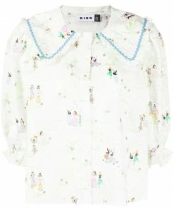 Rixo London 'Dallas' Illustrated Shirt