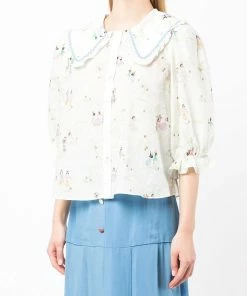 Rixo London 'Dallas' Illustrated Shirt 14 Rixo London 'Dallas' Illustrated Shirt