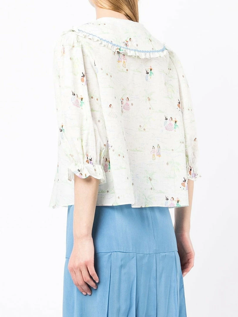 Rixo London 'Dallas' Illustrated Shirt 6 Rixo London 'Dallas' Illustrated Shirt