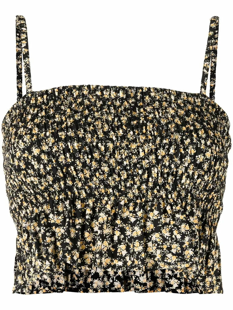 Faithfull The Brand ‘Damita’ Shirred Floral Crop Top 3 Faithfull The Brand ‘Damita’ Shirred Floral Crop Top