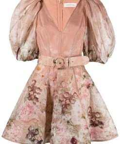 Zimmermann'Dancer Puff Sleeve Mini Dress'