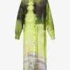 DRIES VAN NOTEN 'Dayley' Green Printed Shirt Dress Clothing 2 DRIES VAN NOTEN 'Dayley' Green Printed Shirt Dress Clothing