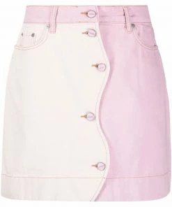 Ganni 'Denim Block Coloured Skirt'