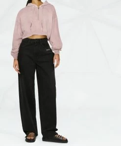 Golden Goose Clothing 'Distressed Cropped Hoodie'