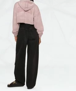 Golden Goose Clothing 'Distressed Cropped Hoodie'