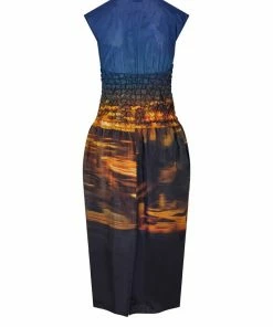 DRIES VAN NOTEN Clothing 'Dorba' Cityscape Midi Dress