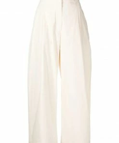 Studio Nicholson Cream 'Dordoni' Voluminous Pleated Pants 17 Studio Nicholson Cream 'Dordoni' Voluminous Pleated Pants