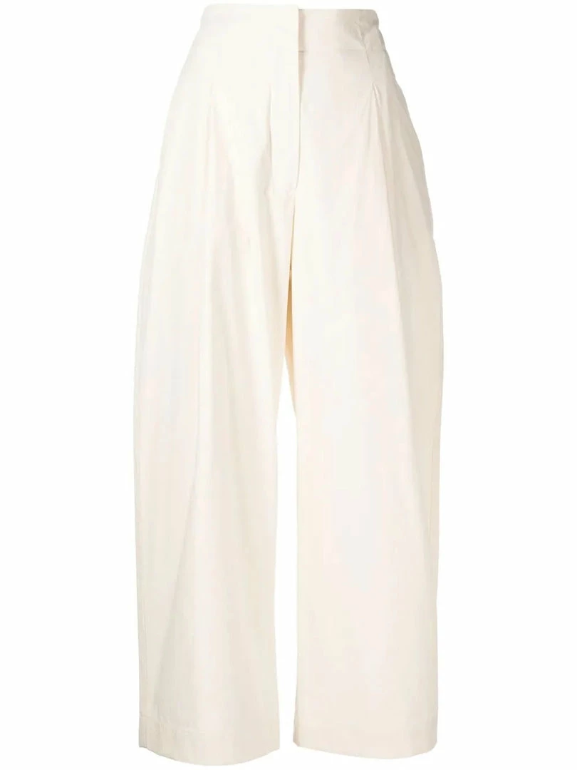 Studio Nicholson Cream 'Dordoni' Voluminous Pleated Pants 8 Studio Nicholson Cream 'Dordoni' Voluminous Pleated Pants
