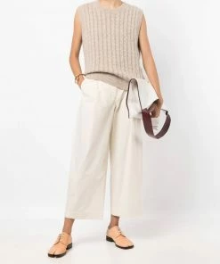 Studio Nicholson Cream 'Dordoni' Voluminous Pleated Pants 18 Studio Nicholson Cream 'Dordoni' Voluminous Pleated Pants