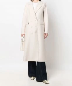 Harris Wharf London Clothing 'Double Breasted Tailored Midi Coat'