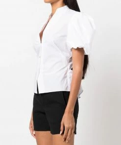 Vince White 'Draped Puff Sleeve Blouse' 9 Vince White 'Draped Puff Sleeve Blouse'