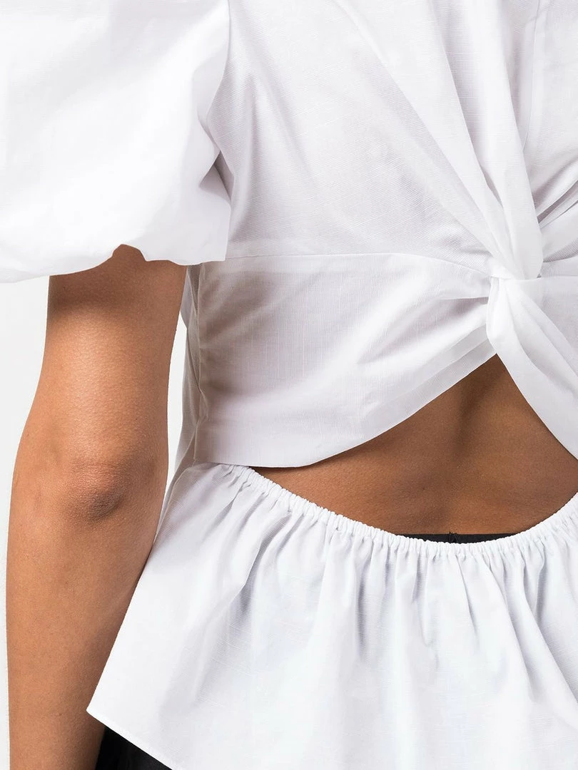 Vince White 'Draped Puff Sleeve Blouse' 6 Vince White 'Draped Puff Sleeve Blouse'