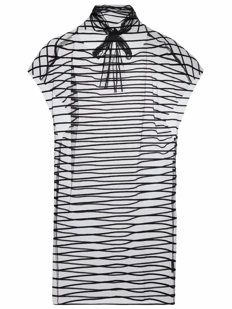 DRIES VAN NOTEN Clothing ‘Sheer Mesh Stripe Over Blouse’ 5 DRIES VAN NOTEN Clothing ‘Sheer Mesh Stripe Over Blouse’