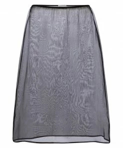 DRIES VAN NOTEN Black ‘Sola’ Sheer Midi Skirt