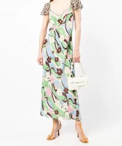 Rixo London 'Effie' Geometric Floral Midi Dress