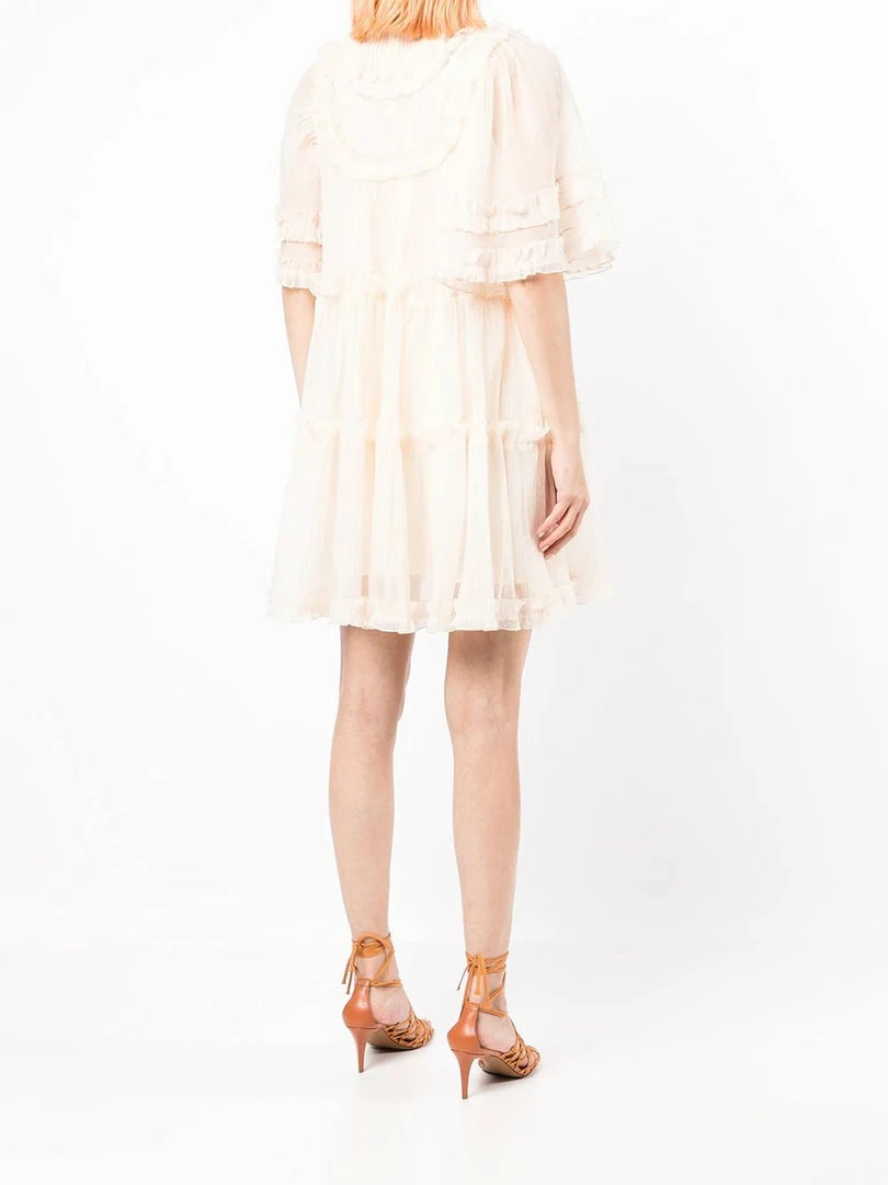 Stella Nova 'Elaya' Sheer Ruffle Mini Dress 6 Stella Nova 'Elaya' Sheer Ruffle Mini Dress