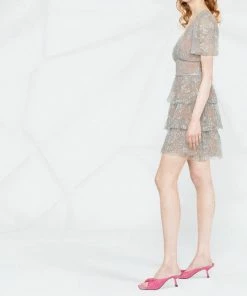 Self Portrait 'Embroidered Blossom Tiered Mini Dress' Clothing 22 Self Portrait 'Embroidered Blossom Tiered Mini Dress' Clothing